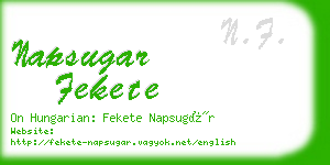 napsugar fekete business card